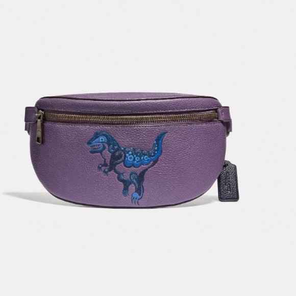 Coach X Zhu Jingyi Rexy Dinosaur Keychain Belt bag Fanny Crossbody Leather Purse - Picture 9 of 12
